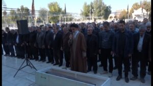 پیکر مادر شهید خاکباز یگانه با حضور مردم شهید پرور قم تشییع شد