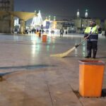 تجهیز پاکبانان قمی به لباس‌های روشن و چراغ‌های LED چشمک‌زن