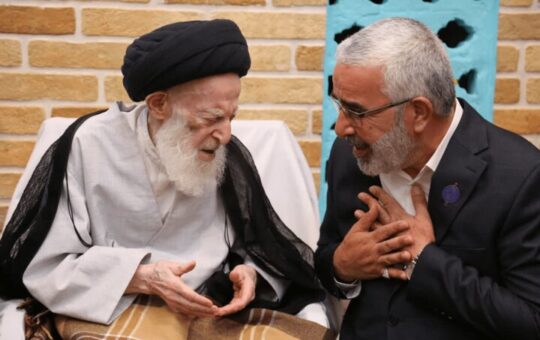 دیدار تولیت آستان مقدس علوی با آیت‌الله‌ شبیری زنجانی در قم